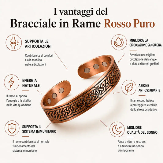 Alma Pure™ · Bracciale in Rame Rosso Puro