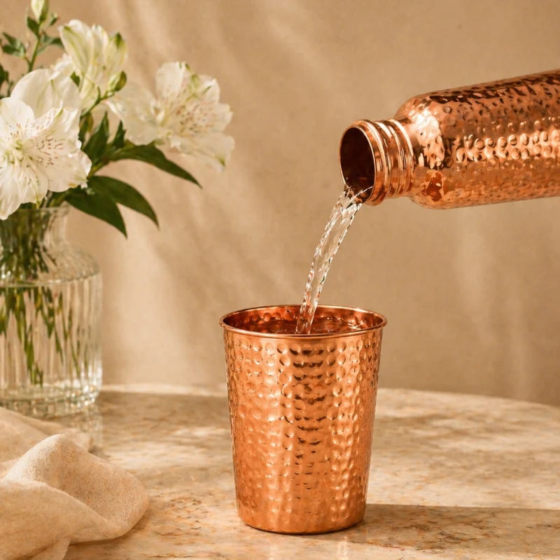 Alma Pure™ · Bicchiere in Rame Puro Martellato